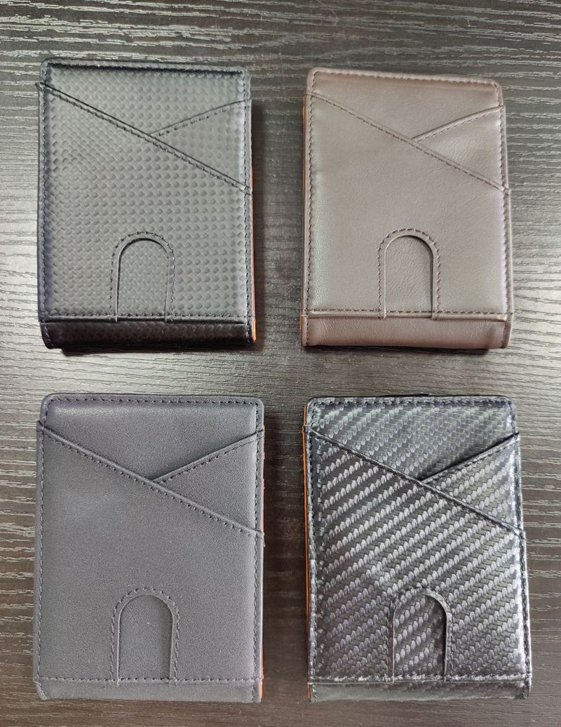 Kartenetui innen und außen aus reinem Leder, Diebstahlschutz mit RFID-Schutz, Dollar-Etui, Herren-Kartenetui_voghion.com