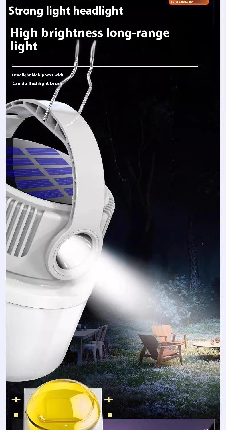Solar Outdoor Long Battery Life Tent Home Emergency Light Camping Rechargeable Lighting Lamp For Stall_voghion.com