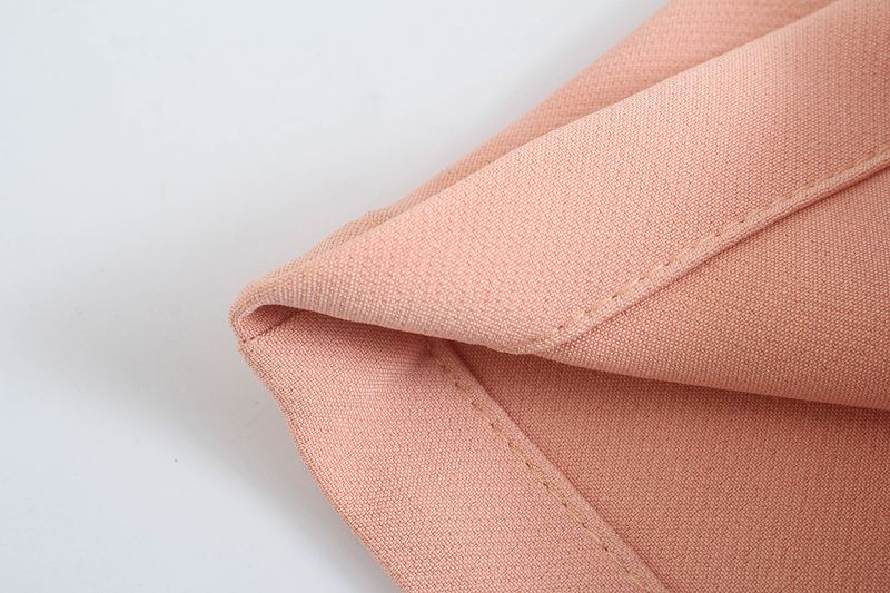 Women's Clothing Summer solid color high waist casual pants style concealed button new style women's suit pants nine points women's trousers pleats_voghion.com