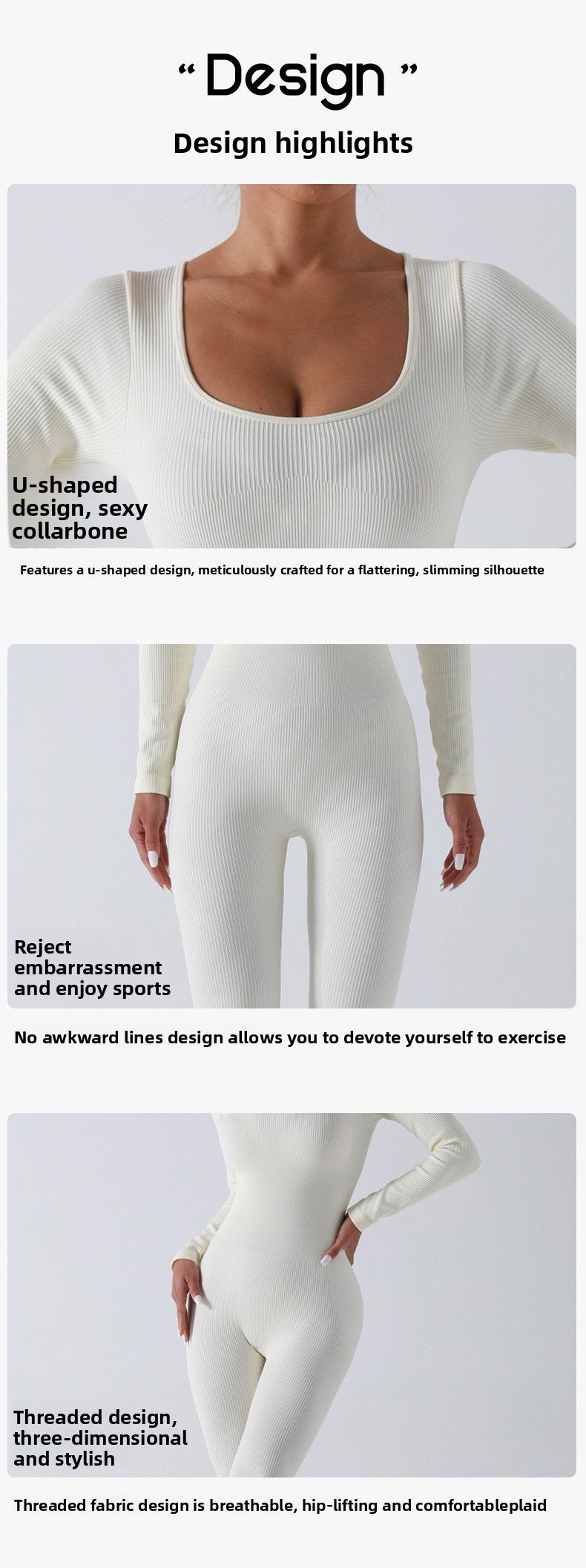 Clearan No Returns Seamless Yoga Integrated Sports Training Fitness Suit High Elasticity Tummy Control Shaping_voghion.com