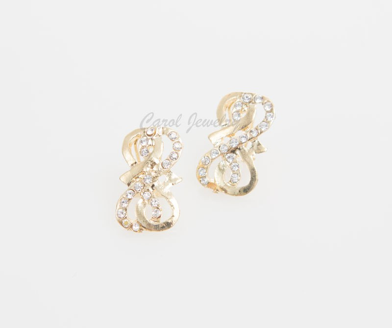 Set di gioielli in cristallo da sposa per donna Set di colori in argento dorato Set di gioielli con perline africane Bracciale anello orecchino collana_voghion.com