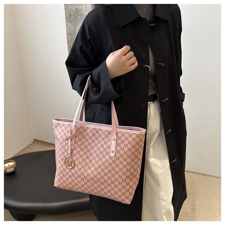 Borsa da ascellare grande da donna Do&thin - Borsa a tracolla alla moda per lavoro e uso quotidiano, morbida pelle PU con doppi spallacci_voghion.com