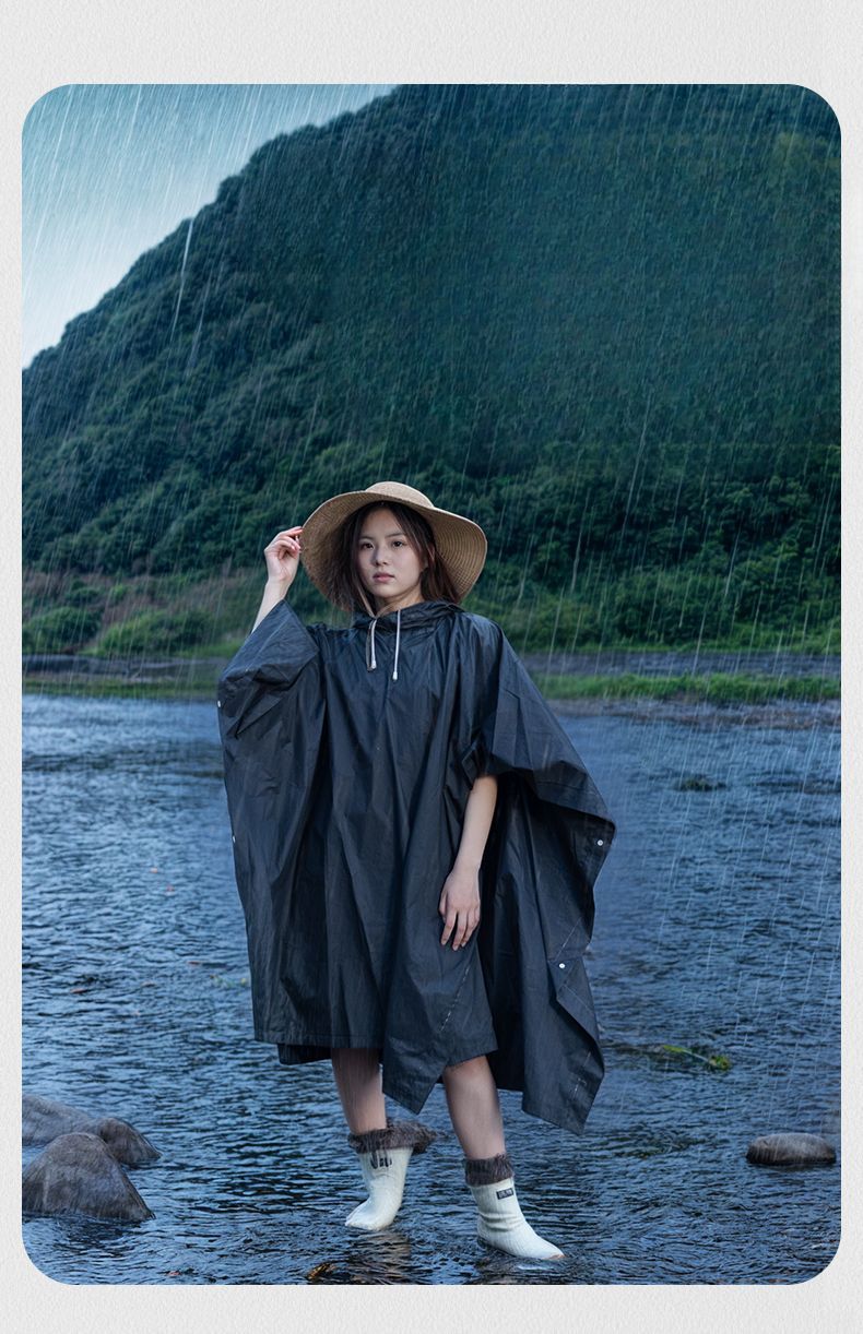 Telo impermeabile multifunzionale 3 in 1 per esterni, da viaggio, da escursionismo, da pesca e da campeggio, da uomo e da donna, poncho impermeabile._voghion.com