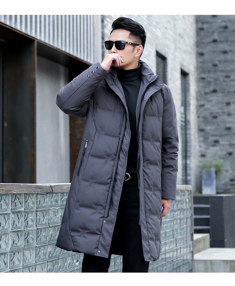 Chaqueta larga con capucha de alta calidad, holgada, de pato blanco, gruesa y cálida, para invierno, para hombre, abrigo de nieve, 2025_voghion.com