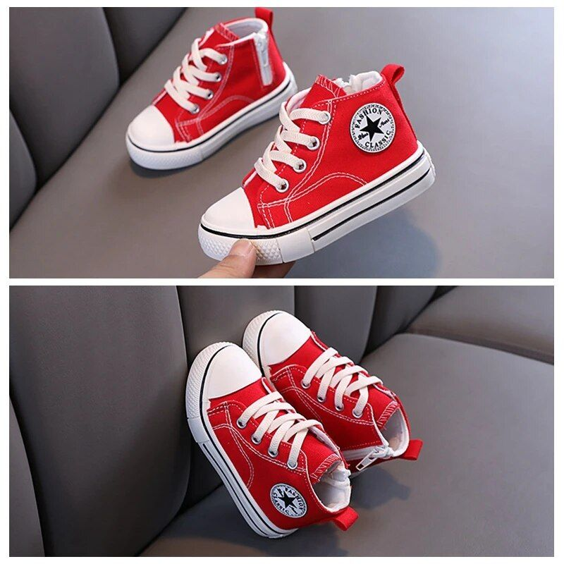 SHLIANG Kinder Casual Für Mädchen Jungen Leinwand Frühling Herbst Sunmer Chindren Turnschuhe High Solid Mode Sport Schuhe SA020_voghion.com