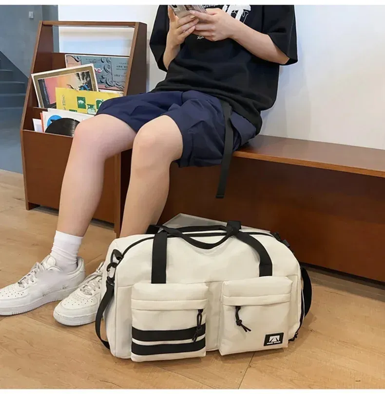 Multifunctional Travel Bag Large Capacity Handbag Short Trip Shoulder Bags Wet Dry Separation Gym Fitness Pack With Shoe_voghion.com