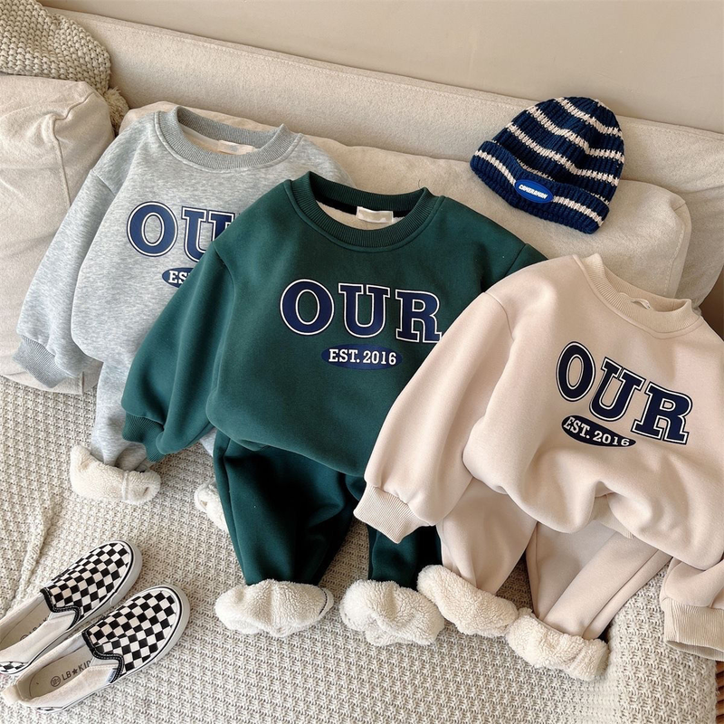 Pull brossé décontracté à manches longues, vêtements à la mode pour garçons et filles, un ensemble complet de_voghion.com