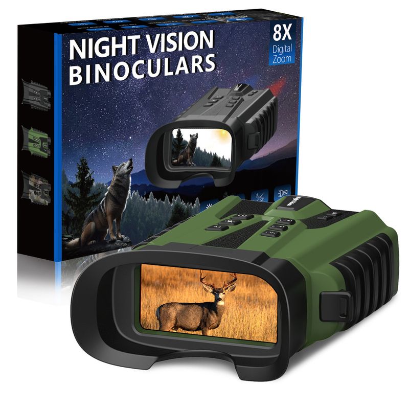 DT49 Nuovo binocolo HD per birdwatching, foto e video, portatile, per esterni, con visione notturna a colori e in condizioni di scarsa illuminazione_voghion.com