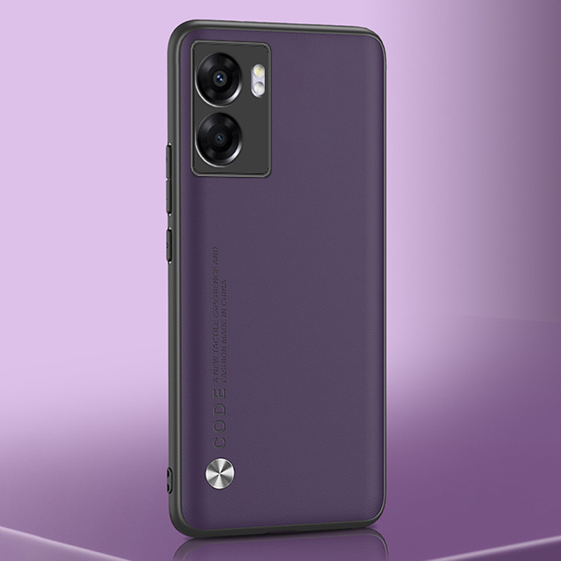 Luxus Leder Handyhülle für OPPO A97 A96 A77 A57 5G 2022 Hülle Matte Silikon Vollschutzhülle für OPPO A76 A36 A3_voghion.com