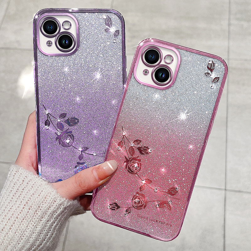 Gradient Glitter Phone Case For Redmi 12S Note 11S 11 5G 12 Pro 4G 12C 10 10C A1 Plus 10S Texture Bump Soft_voghion.com