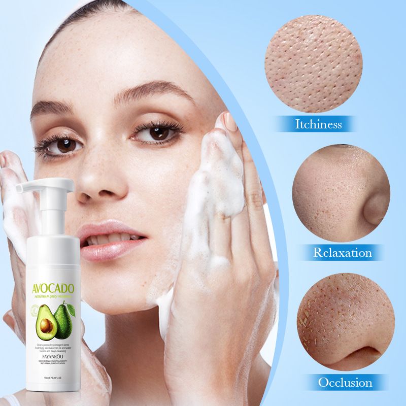 FAYANKOU Avocado Mousse Idratante e Antiossidante Latte Detergente Viso in Inglese_voghion.com