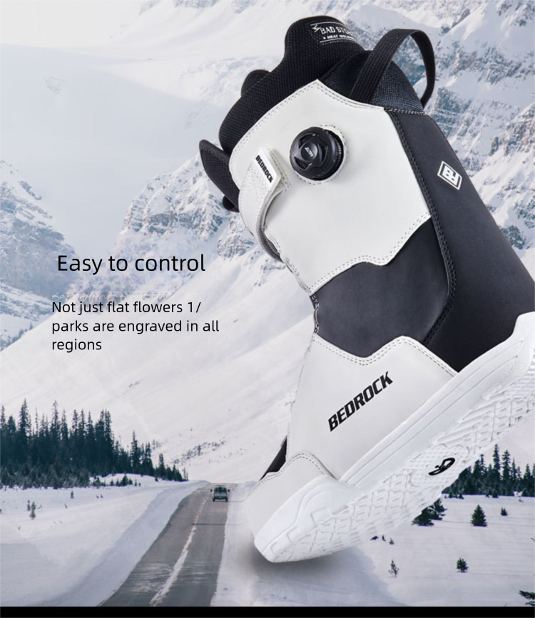 Steel Wire Style BOA Ski Equipment Quick-Wear Snowboard Shoes All-Round Women Men Boots Waterproof Anti-Slip_voghion.com