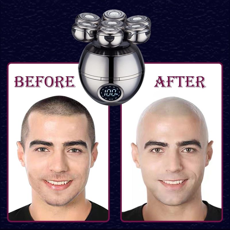 7D 5in1 Rasierapparate Glatze Rasierer für Männer Schnurloser Nass-Trocken-Elektro-Haarentferner_voghion.com
