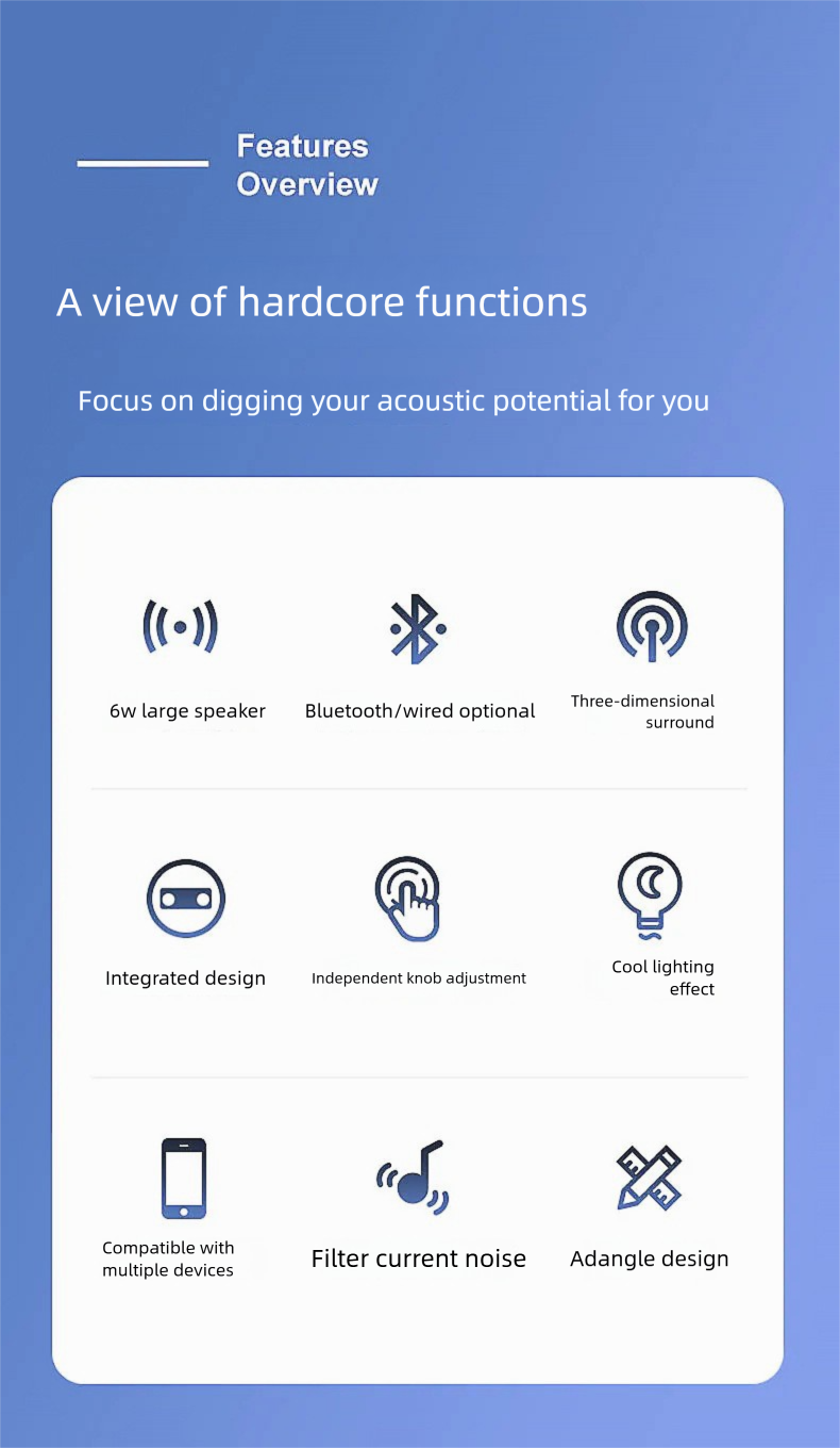 Ordinateur Usage domestique Petit double haut-parleur Grand volume Ordinateur portable Bureau Long Bluetooth Subwoofer_voghion.com