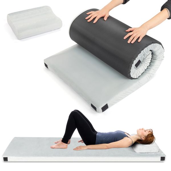 75"D x 25"W x 3"H Memory Foam Camping Mattress_voghion.com