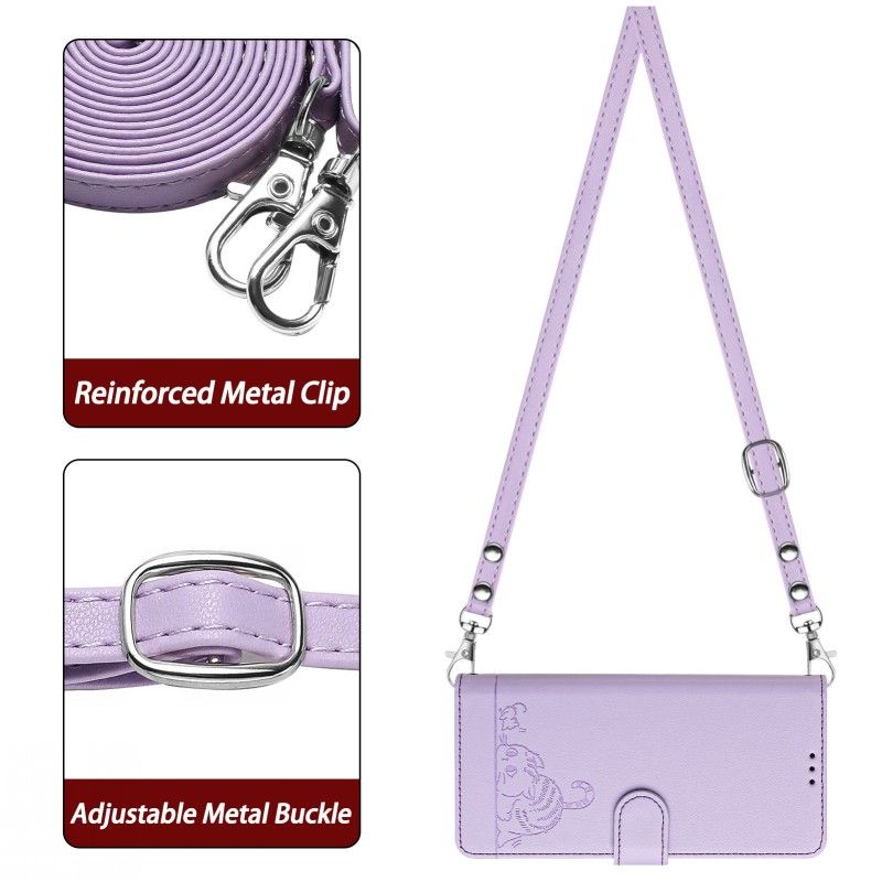 Husă din piele cu portofel tip crossbody pentru Motorola Moto Edge 50 G Stylus Play Power G54 G84 G34, cu design elegant și stilat, tip portofel tip card_voghion.com