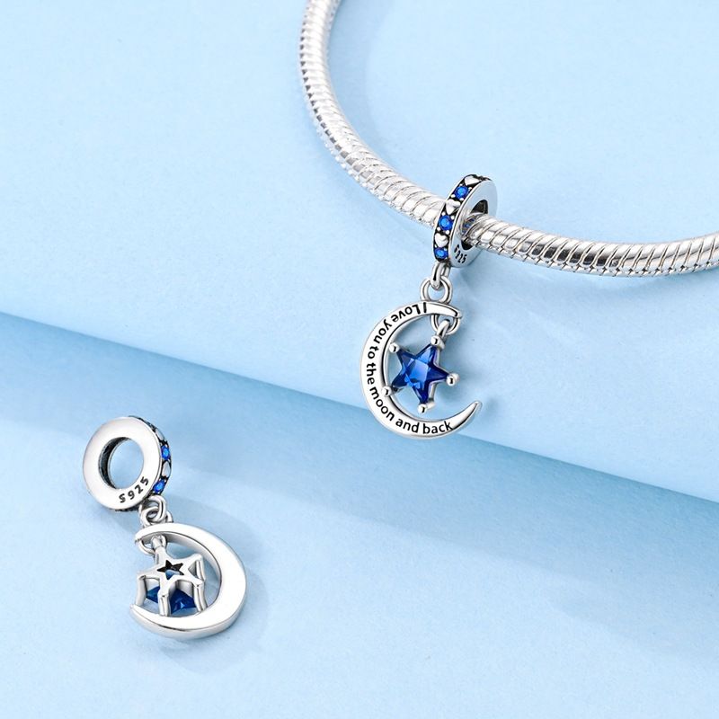 Kadın Takıları 925 Ayar Gümüş Charm Dört Yapraklı Yonca Hayat Ağacı Sinek Kuşu Vadi Zambağı Boncukları Yıldızlı Gökyüzü Kız Kardeş Kolye DIY_voghion.com