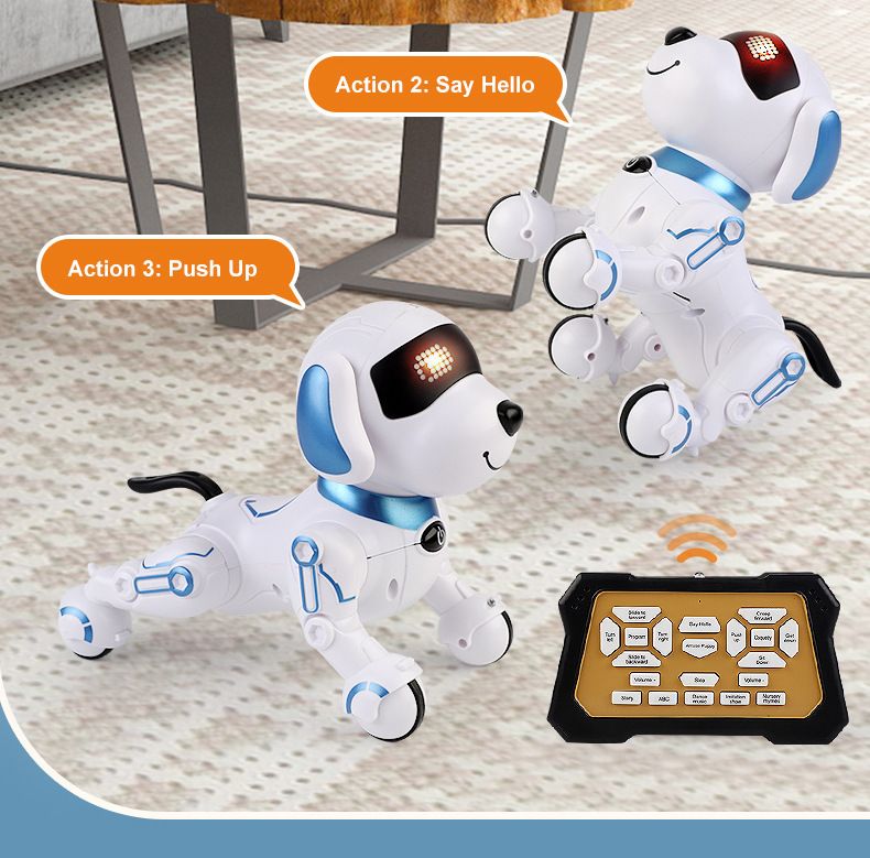 Smart Robotic Dog For Kids Interactive Remote Control Electric Toy With Educational Features For Boys And Girls_voghion.com