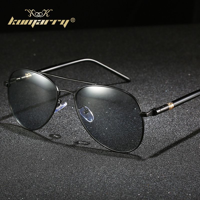 KUMARRY  Pilot Photochromic Sunglasses Men Fishing Driving Brand Designer Polarized Sunglass For Men‘s oculos UV400_voghion.com