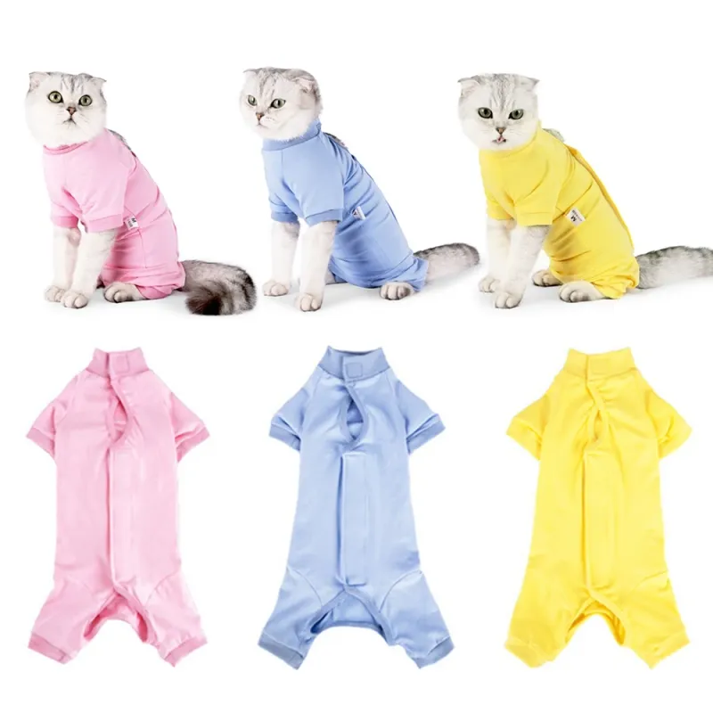 Ademend PuppyCat Chirurgie Herstelpak Anti-lik Kattenvest Zacht Chirurgiepak voor Kleine Honden en Katten, Spenen Kleding_voghion.com