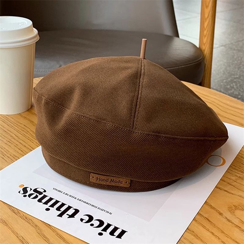 Neuheiten Herbst Winter Neue süße kühle leichte Wollmützen Mode Britischer Künstlerstil Retro Vielseitige Baskenmützen für Frauen_voghion.com