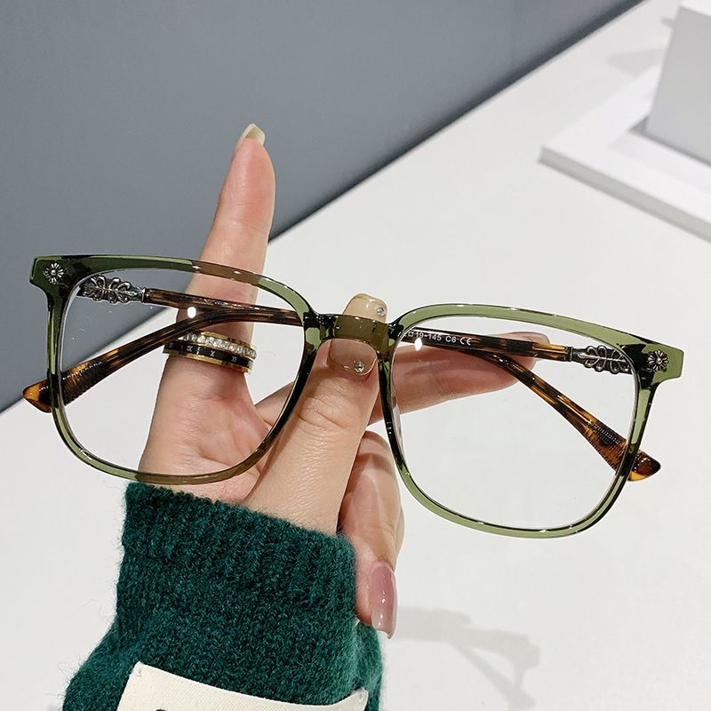 Ultra-light Retro Square Anti-blue Myopia Glasses Internet Celebrities Plain All-match Flat Glasses Finished Myopia Glasses Frame_voghion.com