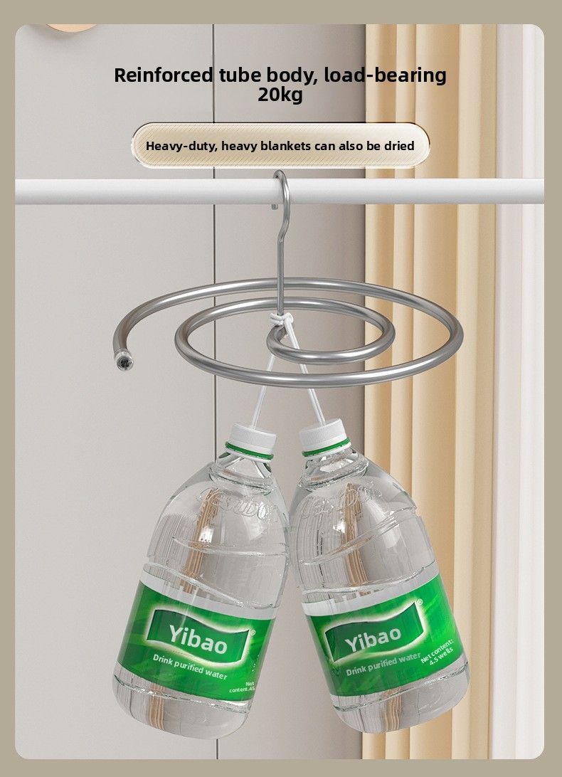 Drying Artifact Spiral Clothes For Home Balcony Rotating Round Bed Sheet Quilt Cover Special Large Hanger_voghion.com