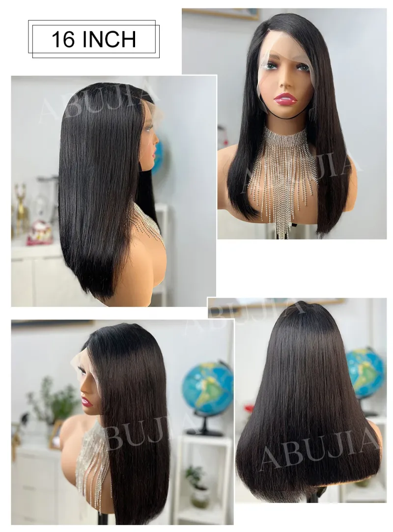 Parrucche Glueless Straight BOB 13X4 Parrucca Frontale in Pizzo per Donna Capelli Umani Brasiliani_voghion.com