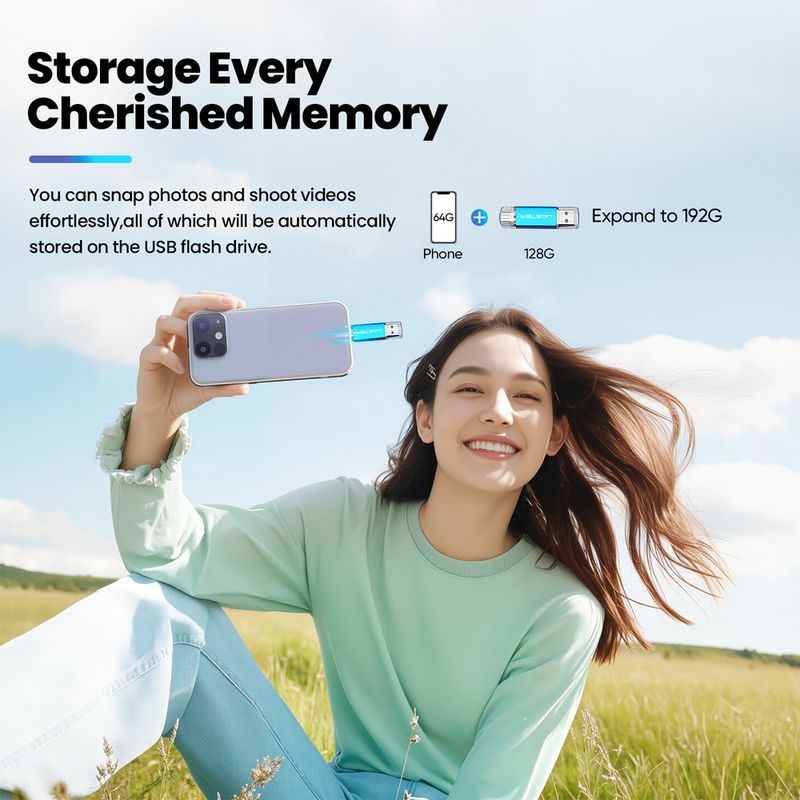 128GB 64GB 32GB 16GB 8GB 4GB USB Flash Drive Type C OTG Memory Stick 3.0 High Speed Pendrive For Type-C Device_voghion.com