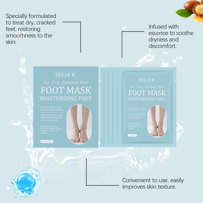 Maschera esfoliante idratante EELHOE, detergente delicato, cura della pianta del piede, migliora la pelle nutriente dei piedi_voghion.com