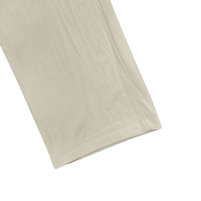 Four Seasons Men's Linen Breathable Bohemian Style Loose Wide-leg Hip-hop Casual Sports Pants_voghion.com