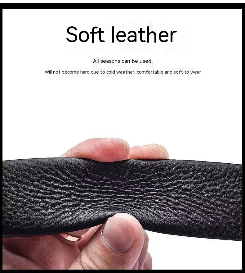 PVC-Gürtel fir Männer, verschleißbeständeg a kratzbeständeg, ouni Schnalle um Kapp a Rand, automatesche Geschäfts- a Fräizäitgürtel, Gürtelstreifen_voghion.com