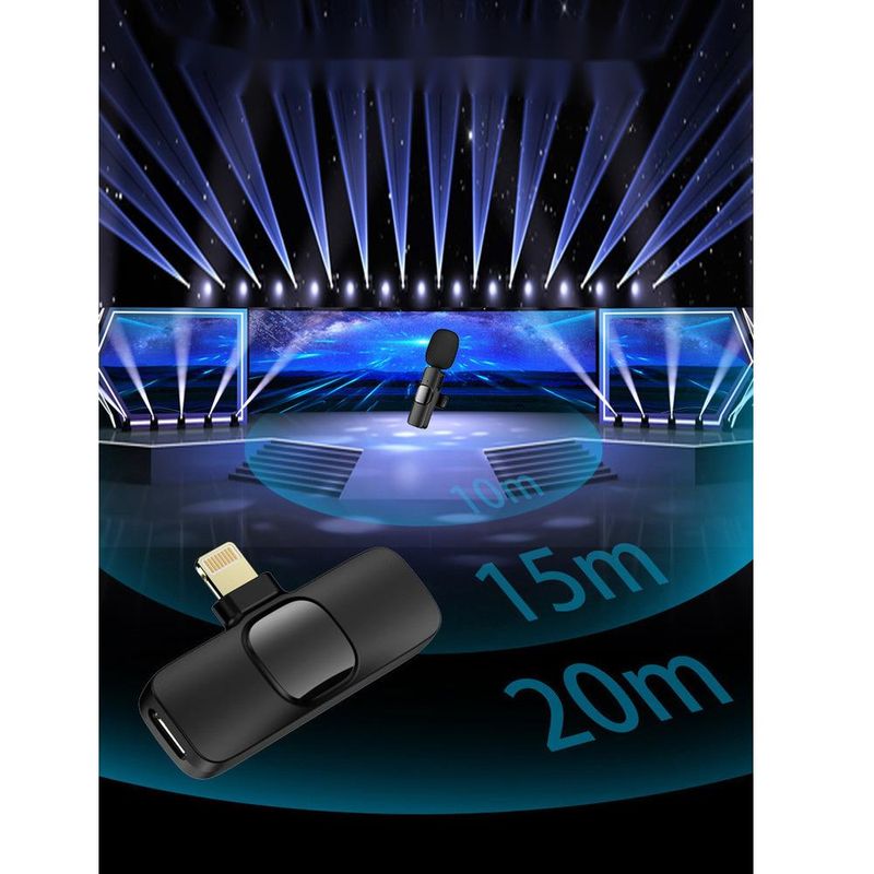 K8K9 Bluetooth Smart Noise Reduction Live Streaming One-to-Two Wireless Lavalier Microphone_voghion.com