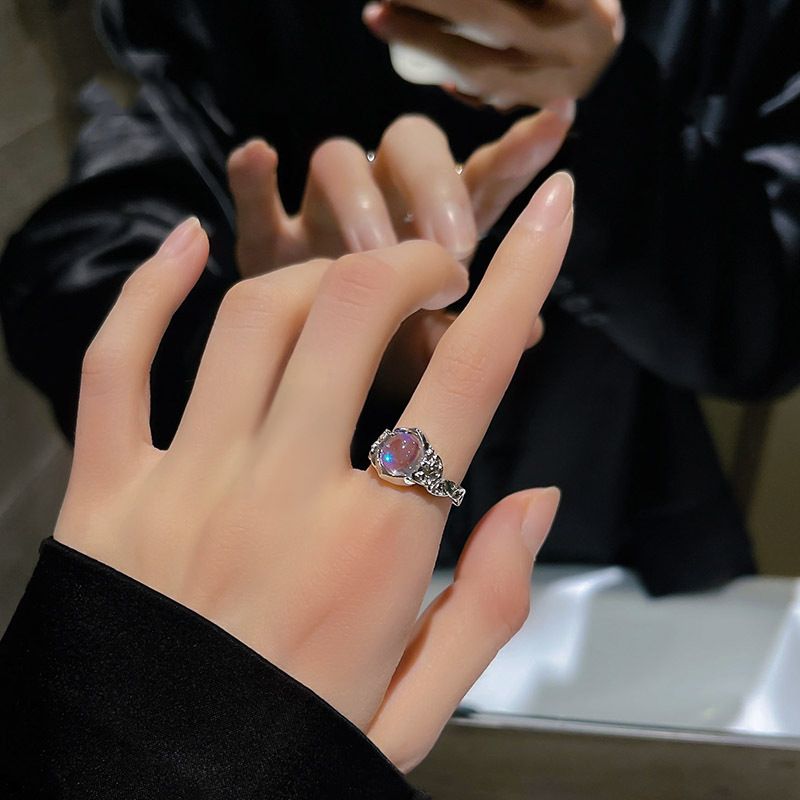 Punk Sier Color Copper Stars Open Rings for Men Fashion Jewelry Gift Hip Hop Vintage Ring_voghion.com