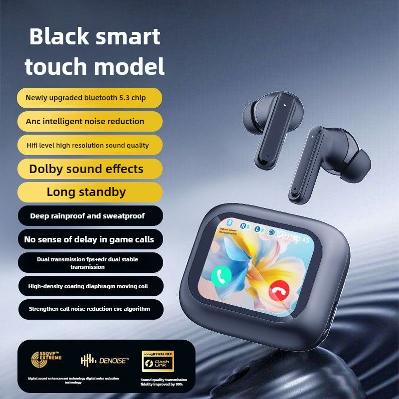 M6 Bluetooth-Headset mit Touchscreen, langer Akkulaufzeit, Geräuschunterdrückung und intelligentem Bildschirm_voghion.com