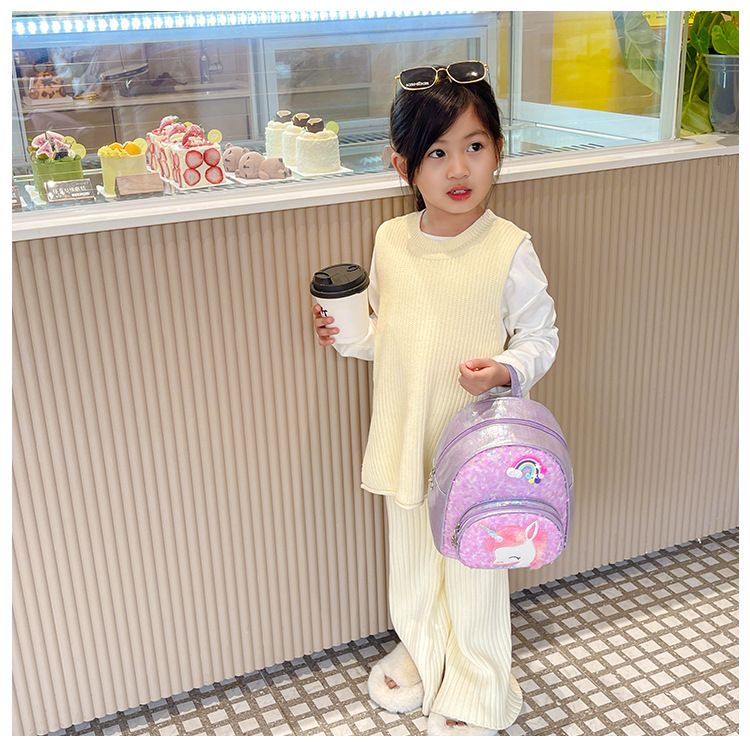 Children's bag cute baby schoolbag kindergarten 3 year old little girl sequined backpack girl stylish small backpack_voghion.com