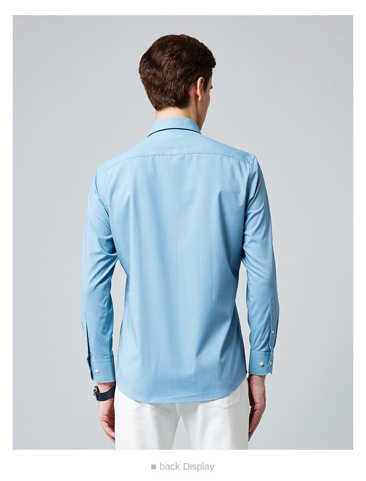 Camicia a maniche lunghe da uomo casual semplice da cento torri classica da uomo per la primavera e l'autunno_voghion.com