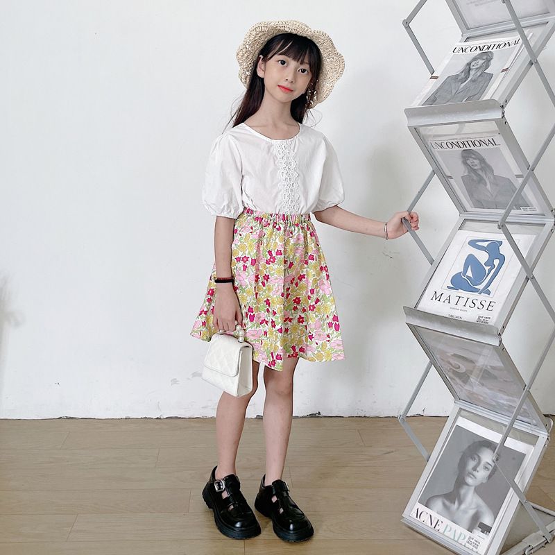 Mutter & Kinder Neue kinder Röcke Mädchen Kleine Blumen Röcke Baby Kleine Blumen Taille Röcke Kleider_voghion.com