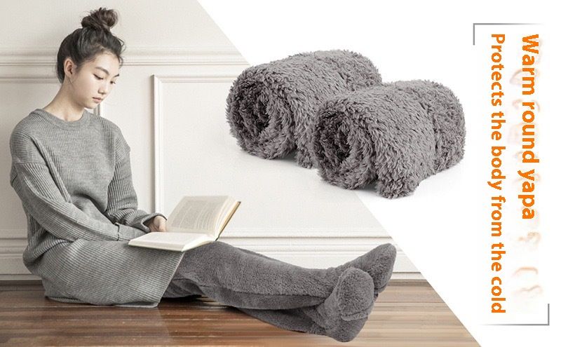 Dicke Beinwärmer aus Gänsedaunen, Knieschützer, für Schwangere und ältere Frauen mit kalten Beinen, Teddybären, Bodensocken mit hohen und langen Beinen, warme Füße_voghion.com