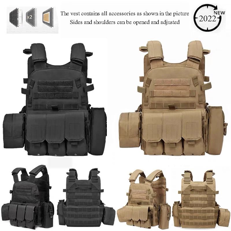 Reguliuojamas Python Camo 6094 taktinis karinis Molle liemenė Airsoft armijos kūno šarvai lauko medžioklės lauko kovos plokščių nešėjas_voghion.com