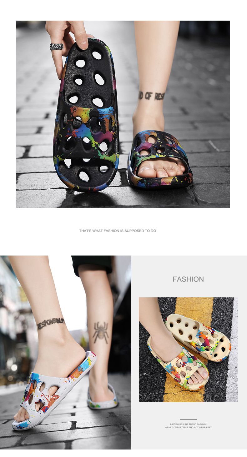 2024 Estate Nuovo Bagno Interno Esterno Casual Pantofole Grande Moda Coreana Versatile Camo Trendy Scarpe da Uomo_voghion.com