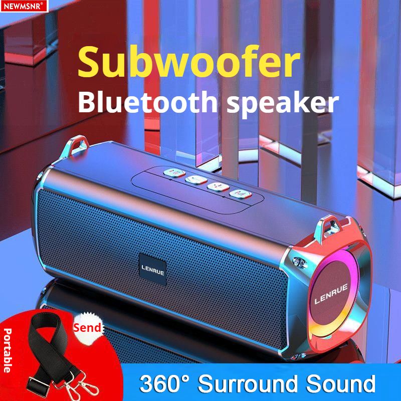 Enceinte Bluetooth portable 20 W avec basses puissantes et lumière colorée, stéréo surround, étanche, sans fil, caisson de basses, boombox, karaoké à domicile_voghion.com