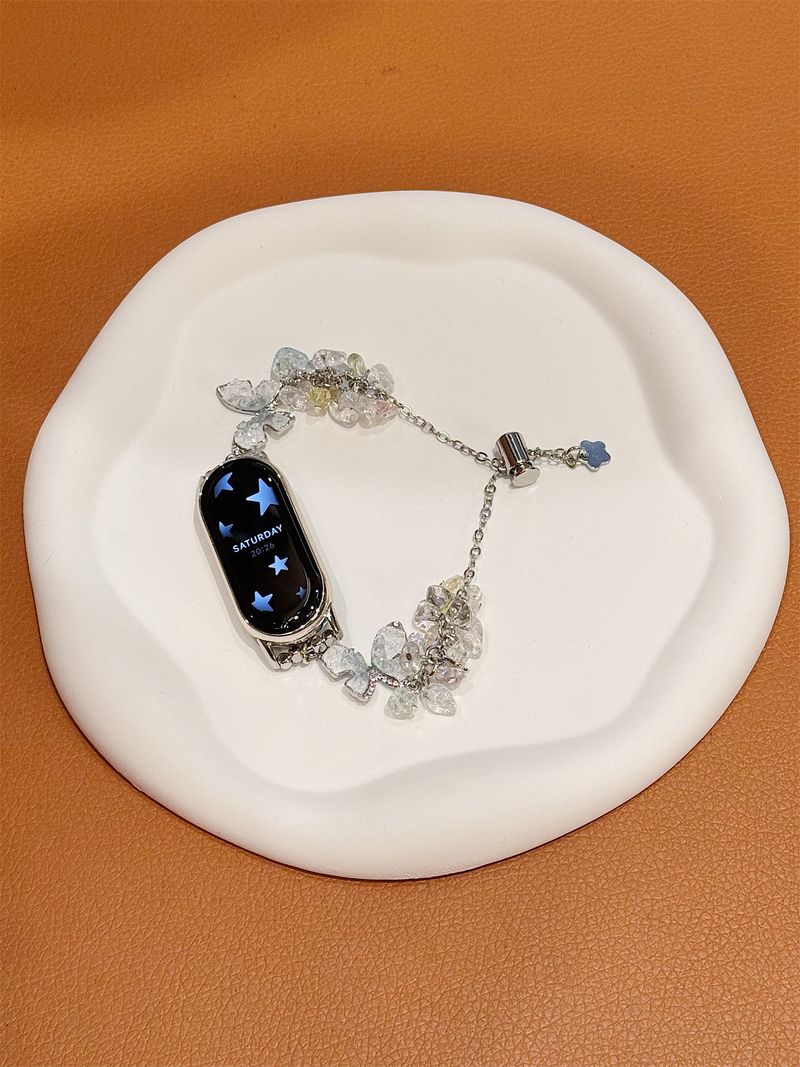 Klokkebånd for Xiaomi Band 8 7 8Pro 7Pro 6 5 4 3 Butterfly Crystal Temperament Armbånd Klokkerem_voghion.com