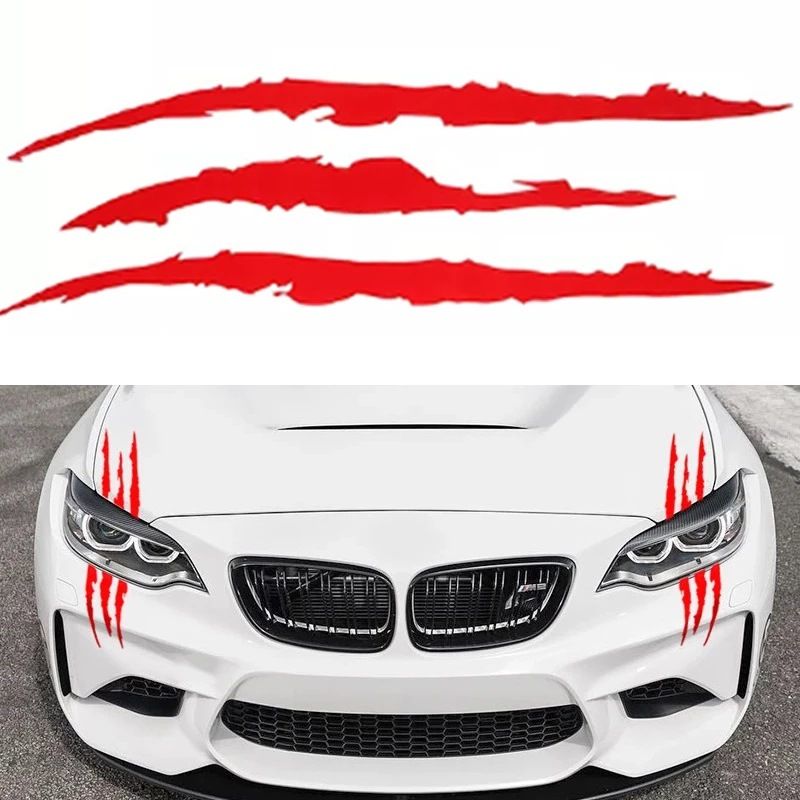 Headlight Decoration Hood Light Eyebrow Scratch Ghost Claw Car Creative Modification Personalized Sticker Waterproof_voghion.com