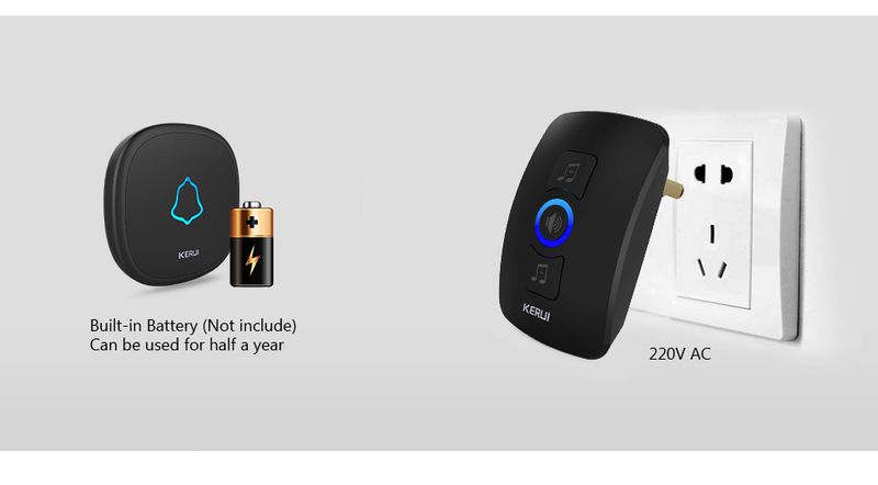 KERUI M525 Wireless Spain Stock 433Mhz Home Security Waterproof Touch Button 150M Long Distance Smart Welcome Doorbell_voghion.com