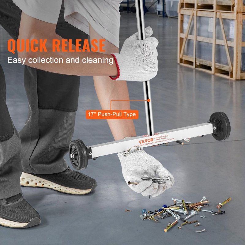 Wheels Adjustable Mini 17inch With Handle Sweeper 10 Capacity Magnetic Lbs_voghion.com