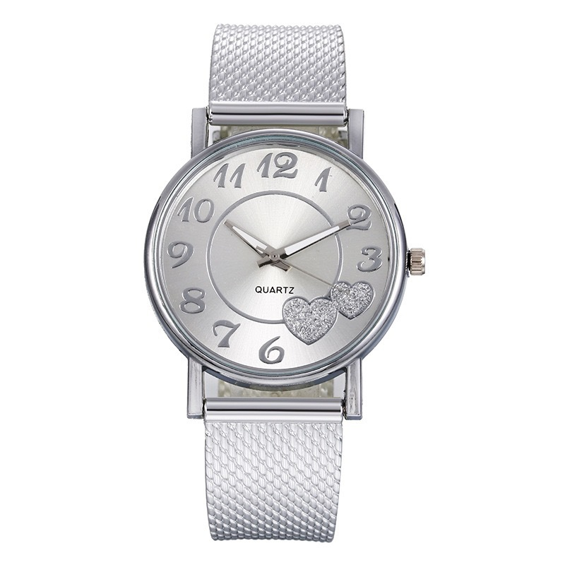 Rete di moda per il tempo libero con orologio da donna modello cuore di pesca a forma di amore_voghion.com