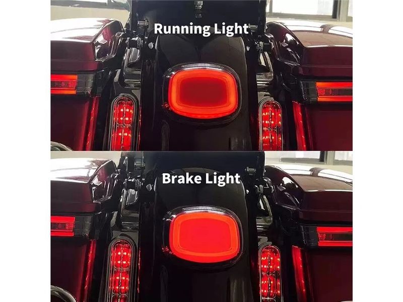 Luz trasera LED para Harley Softail Dyna Touring Sportster XL883 XL1200 1999-2022, luces de freno traseras para motocicleta, luz de circulación DRL_voghion.com