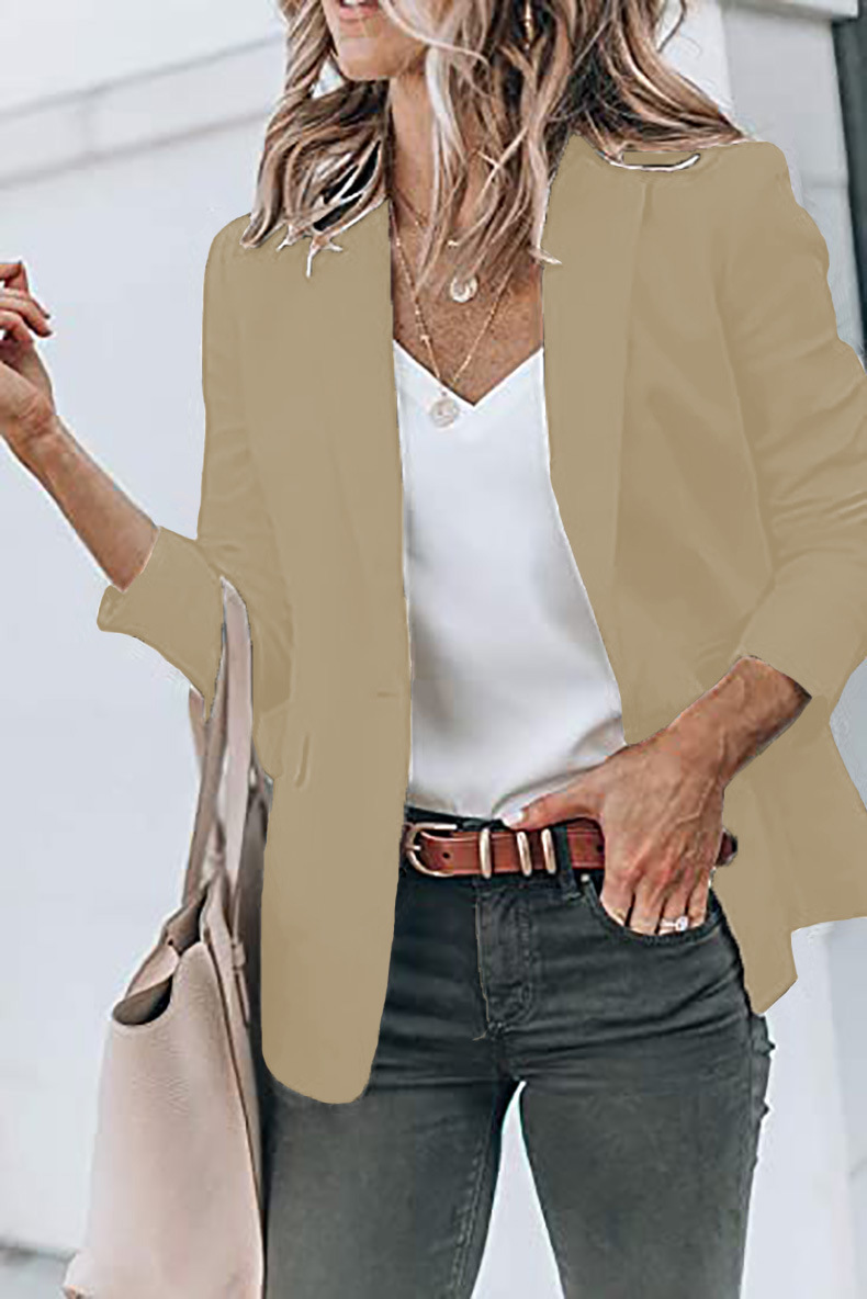 Giacca autunno nuovo temperamento da donna a maniche lunghe con colletto monopetto_voghion.com
