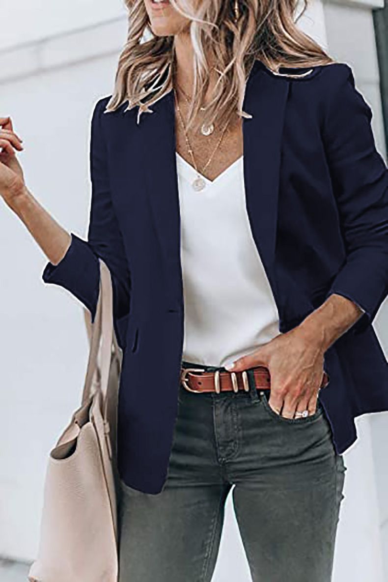 Giacca autunno nuovo temperamento da donna a maniche lunghe con colletto monopetto_voghion.com